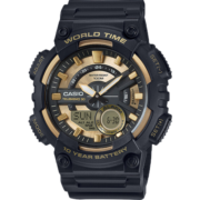 卡西欧（CASIO）男表  学生运动手表 多功能双显电子表 防水夜光石英表 夜光指针AEQ-110BW-9A
