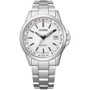 西铁城（CITIZEN）光动能多局电波商务休闲夜光日期钢带男表CB1090-59A