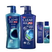 清扬（CLEAR）男士洗发沐浴套装深海沐浴露600g+100g +清爽控油洗发水500g+100g