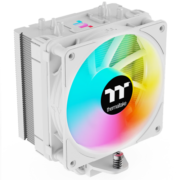 Tt（Thermaltake）钢影400P 雪白版 CPU风冷散热器风扇（ARGB风扇/炫彩LOGO/4热管/支持1700接口/PWM温控）