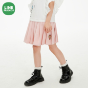 【包邮】LINE FRIENDS布朗熊夏季新款百褶裙半裙中大童女童短裙