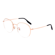 依视路（ESSILOR） 新款商务男镜架时尚镜框女配依视路镜片光学近视眼镜网上配镜 钛金属-半框-4017BK-黑色 镜框+依视路A4防蓝光1.60现片