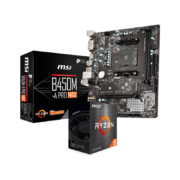 PLUS会员：AMD 锐龙CPU搭微星B450M-A PRO MAX主板 R7 5700X 盒装CPU