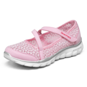 斯凯奇（Skechers）童鞋女童 夏季新款儿童凉鞋网面透气公主鞋魔术贴一脚蹬玛丽珍鞋 粉色 35码/建议脚长216-225mm