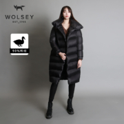 清仓特价！英国皇室266年品牌：Wolsey 1911极寒系列女款欧美长款大廓形羽绒服