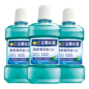 三金西瓜霜漱口水清新口气深层清洁口腔薄荷味漱口液500ml*3瓶