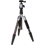 Rollei 紧凑型轻便旅行三脚架，碳纤维，钛色，带小包装，球头和三脚架包