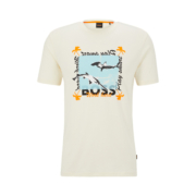 【狂欢开启】HUGO BOSS23春夏新棉质平纹针织常规版型T恤男女同