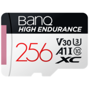 banq 256GB TF（MicroSD）存储卡 A1 U3 V30 4K 行车记录仪&安防监控专用内存卡 高度耐用