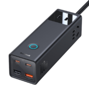 预售、PLUS会员：BASEUS 倍思 CCGAN65-3ACC 100W氮化镓 多功能桌面充电站 Type-C+USB+2A2C