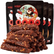 三只松鼠蜀香牛肉麻辣味100g*4袋牛肉条办公室零食熟食特产小吃