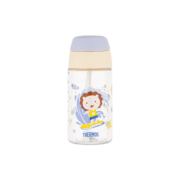 膳魔师儿童水杯Tritan吸管杯运动杯夏季水杯隐藏提手出行杯 BBSE(JD) 蓝黄 BBSE