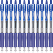 百乐（PILOT）BL-G2-38按动中性笔子弹头啫喱笔签字笔 蓝色 0.38mm 12支装