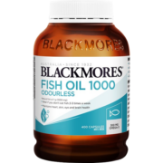 Blackmores澳佳宝 深海鱼油软胶囊1000mg Omega-3 鱼肝油 DHA 成人 呵护心脑眼 原味400粒