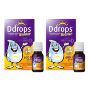Ddrops 滴卓思 baby儿童宝宝维生素D3滴剂 2瓶装 1岁以上 助钙吸收 2.8ml 100滴 600IU baby ddrops