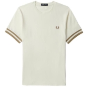 FRED PERRY男士短袖T恤2023夏季新款休闲撞色条纹装饰套头M5609