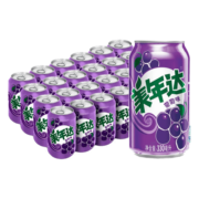 百事可乐  美年达葡萄味汽水 碳酸饮料 330ml*24听 (新老包装随机发货)