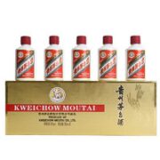 MOUTAI 茅台 飞天 53%vol 酱香型白酒 50ml*5瓶 金条礼盒装