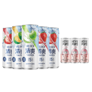 京东百亿补贴 锐澳RIO洋酒预调酒鸡尾酒清爽系列330ml*5罐+气泡水330ml*3罐 1件