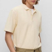 Hugo Boss 雨果博斯 Petempesto 男士华夫格纹理棉混纺Polo衫 50487132