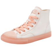 Feiyue/飞跃官方旗舰 变色鞋高帮帆布鞋女春季新款潮酷休闲板鞋 白橙 36