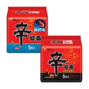 农心辛拉面+鲜虾味10连包120g*10袋泡面方便面速食即食面2种口味