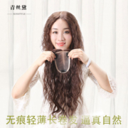 真发假发片卷发头顶补发片蓬松发顶补发块遮盖白发隐形无痕长卷发