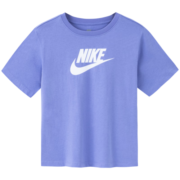 NIKE 耐克小童装女童短袖T恤2023夏季新款儿童休闲短T上衣 浅紫 120/60(6)