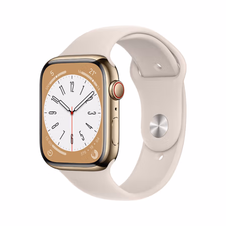 20点开始、需抢券：Apple 苹果 Watch Series 8 智能手表 不锈钢 蜂窝款45毫米