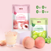 概率券:盐津铺子 蒟蒻果冻0糖0卡0脂零食吸吸冻果冻 尝鲜装白桃味160g