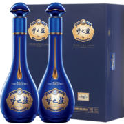 plus会员：洋河梦之蓝M6+ 蓝色经典 绵柔浓香型52度白酒 550mL2瓶装