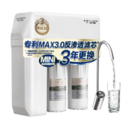 史密斯（A.O.SMITH）净水器家用整机保5年 3:1高水效更省钱专利MAX3.0 反渗透滤芯 1.2升/分钟 厨下式直饮净水机1200S