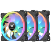 Tt（Thermaltake）耀影SWAFAN 14 机箱风扇（正反转双扇叶/14cm风扇*3/1680万色/3层光圈/30颗独立灯珠）