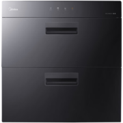 美的（Midea）消毒柜 嵌入式家用厨房消毒柜 100升大容量 上下层独立控制 72小时储存APP智控 二星级消毒柜 【高温红外线消毒+独立控制】90Q15S