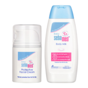 施巴（sebamed）婴儿润肤乳100mL+护面霜50mL护肤套装润肤霜宝宝儿童面霜德国进口