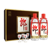 百亿补贴：郎酒郎牌  酱香型白酒 53度 500ml*2瓶 礼盒装 带4只酒杯