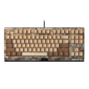 雷蛇Razer 黑寡妇蜘蛛X竞技版背光款 沙漠迷彩版 机械键盘 电竞游戏键盘  87键 绿轴