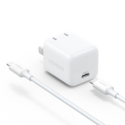 绿联 苹果充电器 适用iphone8-14 快充 20w 云朵白
