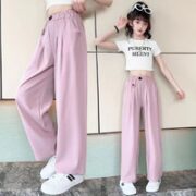 啪吡熊（PAPIBEAR）女童夏季休闲西装裤