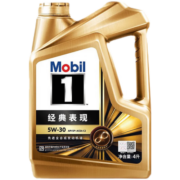 Mobil美孚1号 全合成机油发动机润滑油金美银美颗粒捕捉国六发动机 金美孚1号 5W-30 SP级 4L