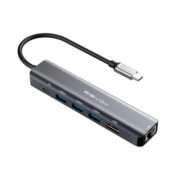 阿卡西斯 Type-C扩展坞苹果MacBook5合1华为笔记本拓展坞Type-C转usb iPadPro转接头USB3.0分线器1米DS-7UV5