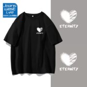 JEANSWEST 真维斯 LIFE女款2023简约日系纯棉短袖T恤 3件 多色