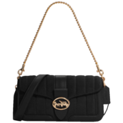 蔻驰（COACH）【官方直供】女士黑色中号单肩手提包斜挎包CG617IMBLK