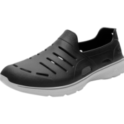 Skechers斯凯奇男子一脚蹬懒人鞋洞洞凉鞋沙滩鞋54271 黑色 42.5