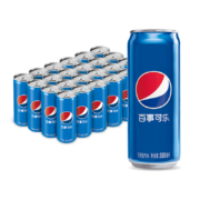 百事可乐 碳酸汽水饮料330ml*24听 细长罐