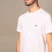 【自营】Lacoste/拉科斯特法国鳄鱼男士圆领棉质T恤夏季休闲短袖