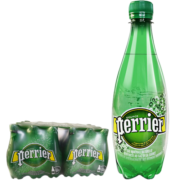 巴黎水（Perrier）法国原装进口气泡矿泉水果味含气天然矿泉水 500ml*24瓶(塑料瓶) 巴黎水原味500ML*24塑料瓶 500ml*24瓶