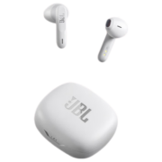 JBL WAVE FLEX//W300TWS真无线蓝牙耳机半入耳式麦克风通话降噪运动音乐耳机苹果耳麦 W300白 空气佩戴感 增强通话