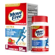Move Free益节UC2胶原胶原蛋白钙压片糖果 美国进口胶原维骨力 促钙片吸收营养品