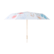 时光情人TIMELOVER遮阳伞防紫外线黑胶防晒晴雨两用太阳伞迷你折叠防晒伞 蝴蝶探春/三折八骨